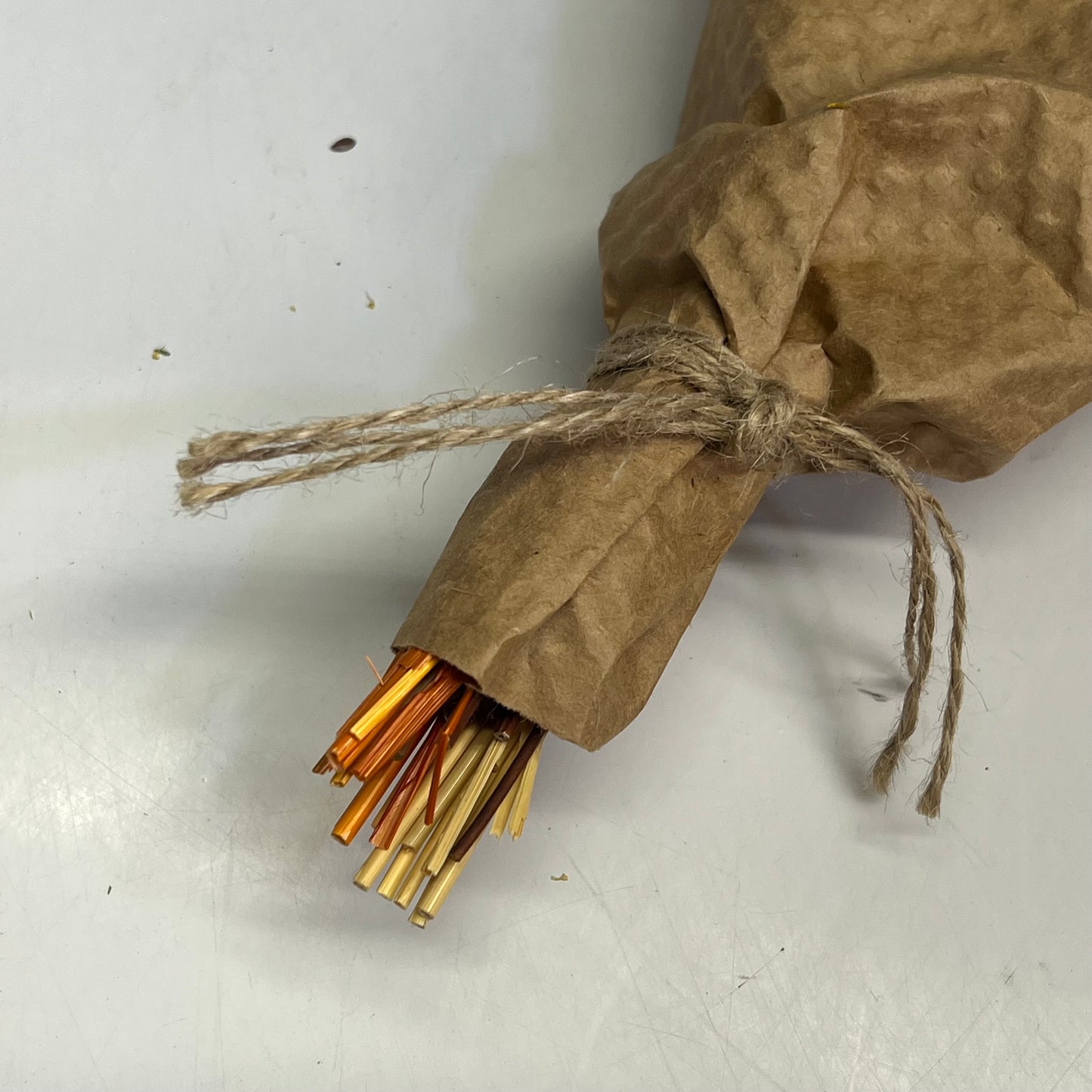 ZA@ ANDALUCA (2 PACK) Floral, Leaves & Wheat Dried Bouquet Medium 13" Orange, Brown & Yellow A