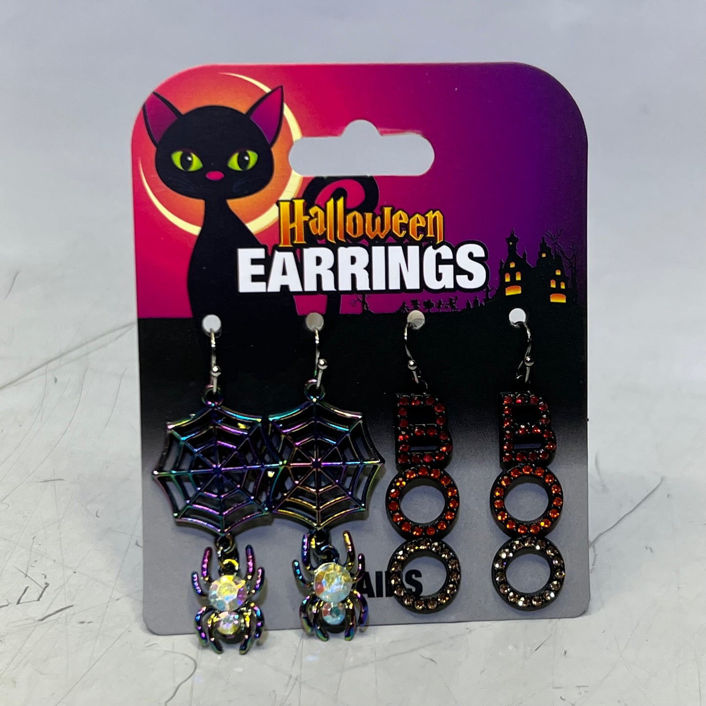 MAGIC SEASON Halloween Spider Boo Earrings 768494