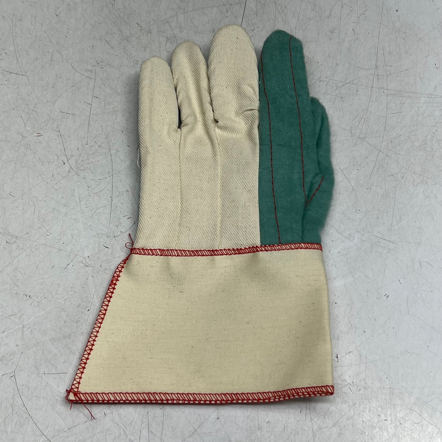 CAROLINA GLOVE (12 Pairs) Men's Safety Gloves Sz Large, Green & Beige FG170G