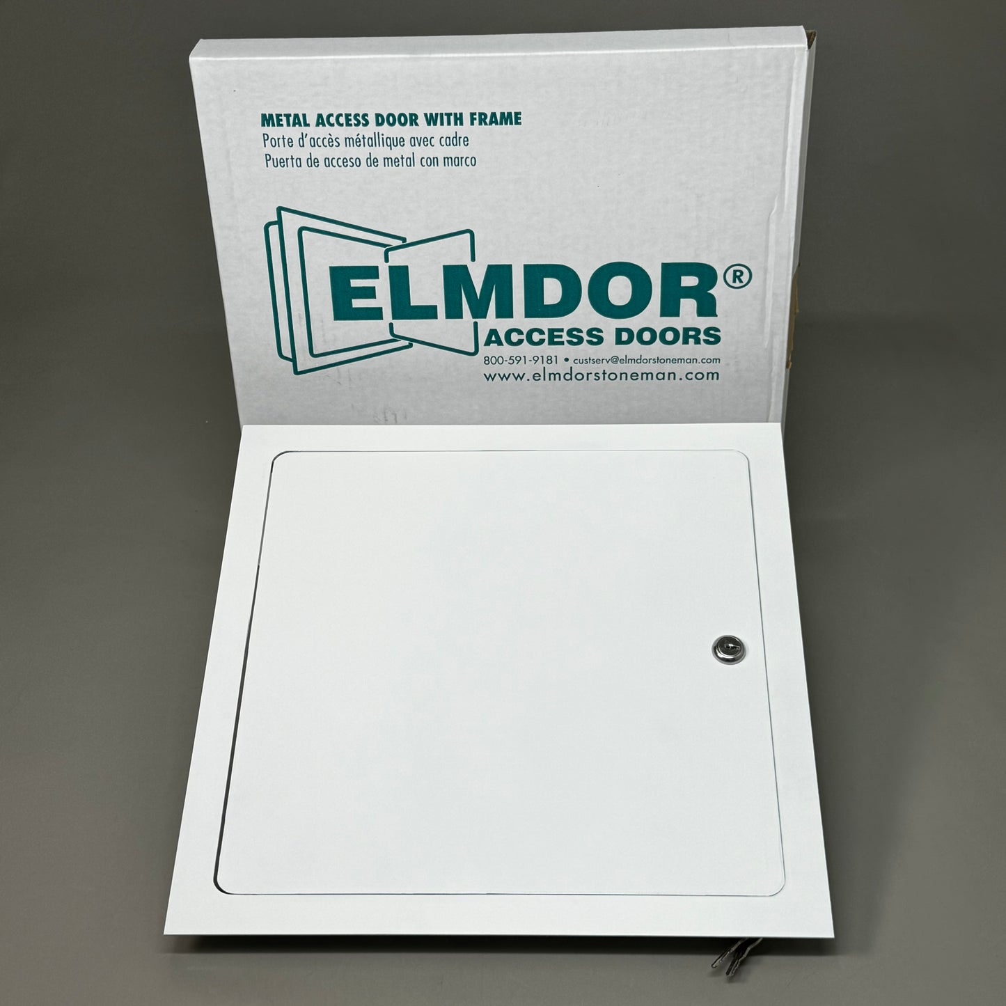 ELMDOR Dry Wall Metal Access Door Prime Coat w/ Cylinder Lock DW14X14PC-CL