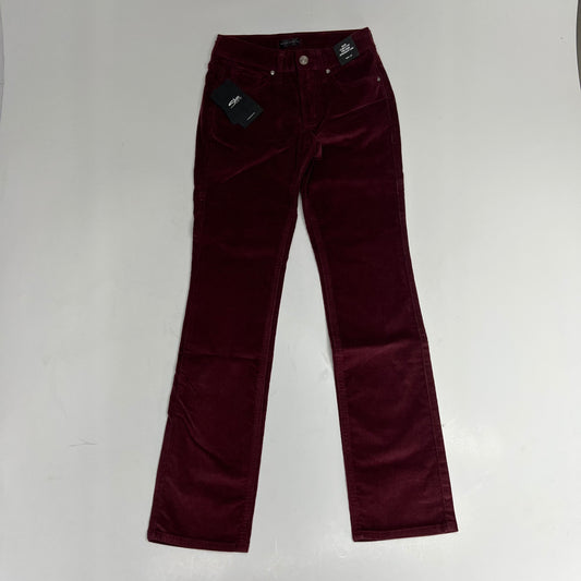 SILVER JEANS CO Suki Curvy Fit Mid Rise Straight Leg Women's Size 24/31 Bordeaux