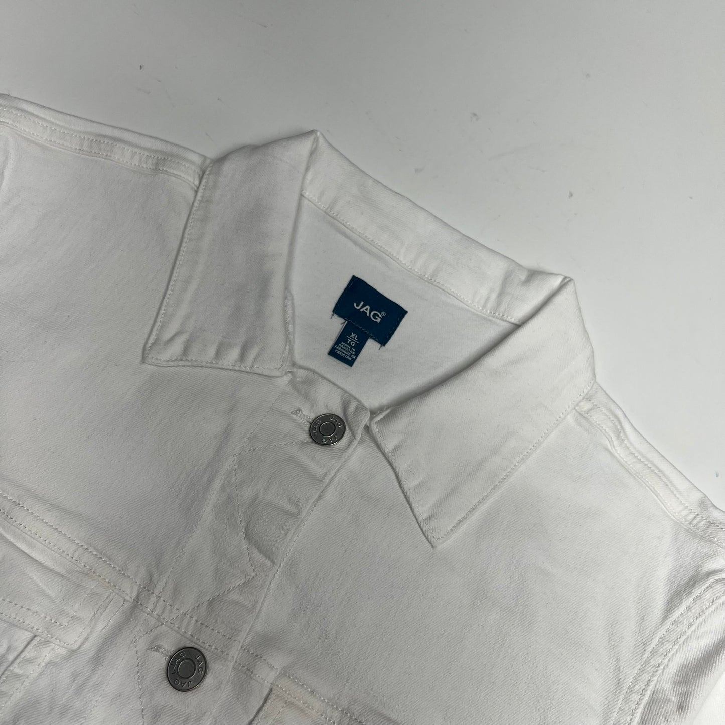 JAG Kiara Classic Button Up Denim Jacket Women's Sz XL White J8309CBD618