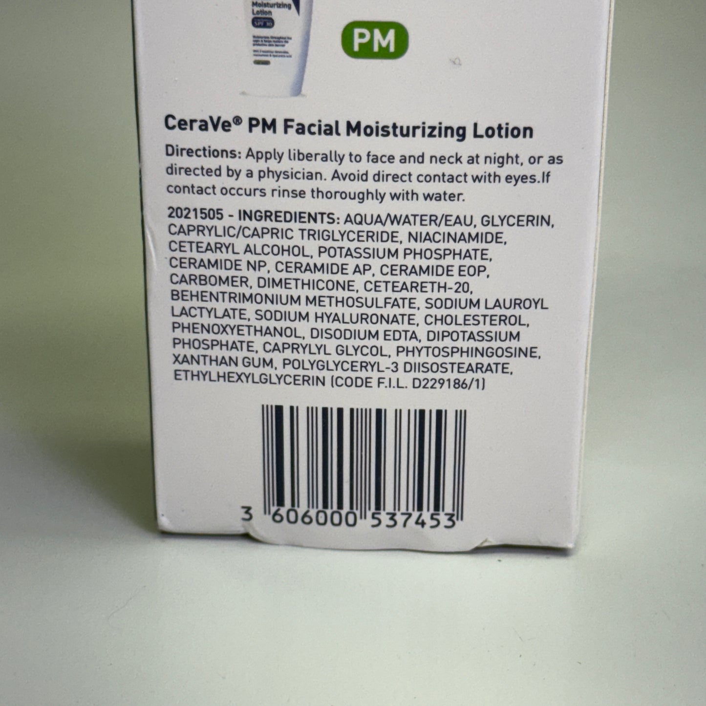 CERAVE (2 PACK, 3 oz Each) AM + PM Facial Moisturizing Lotion w/ SPF 30 BB 01/27