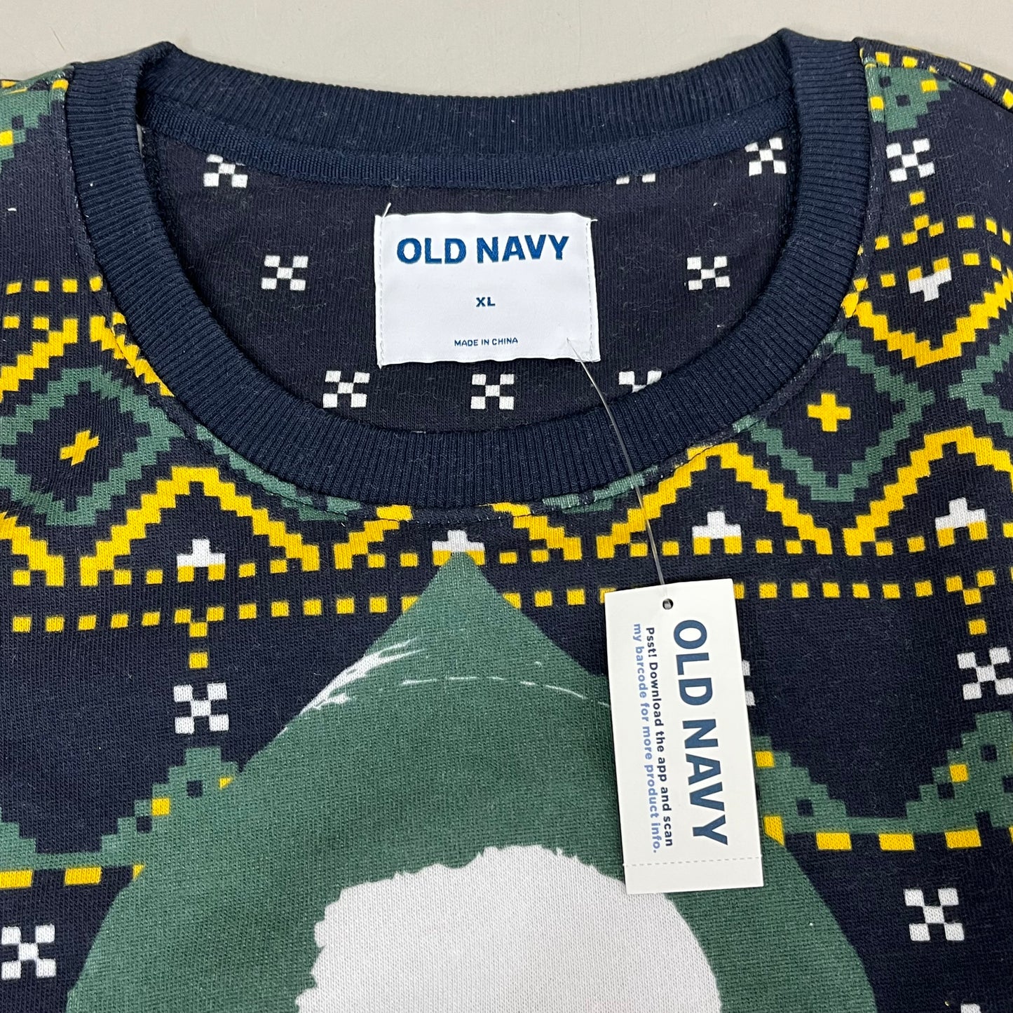 OLD NAVY Men's Christmas Holiday Elf Sweater Sz XL Navy/Green 572579-00-1