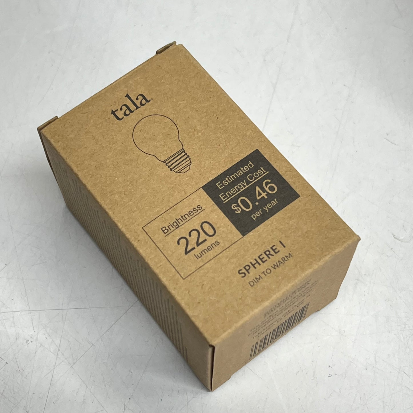 TALA Lighting Replacement Porcelain Sphere W/ Bulb 6.5" Matte White Dim To Warm