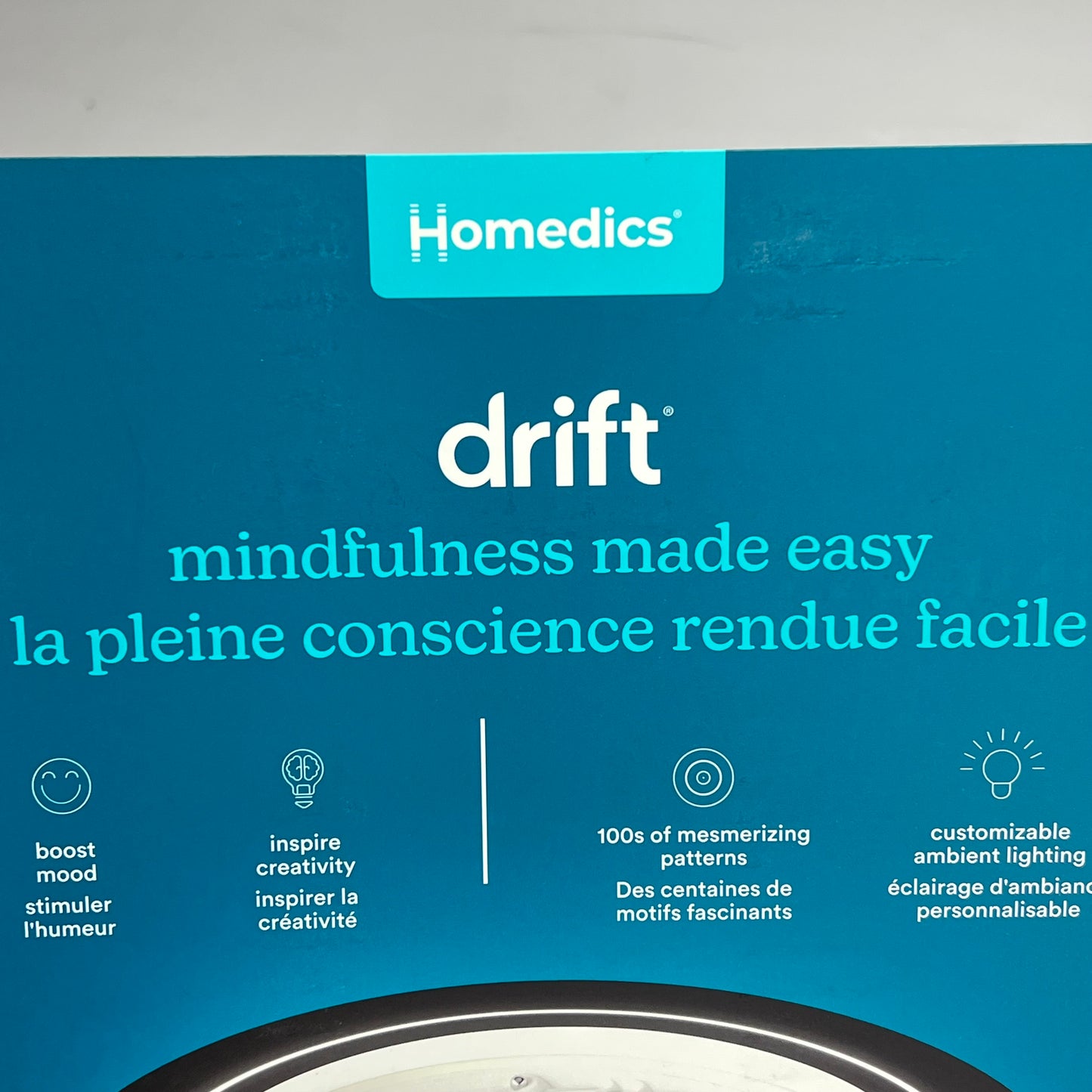 HOMEDICS Drift Midnight Sandscape w/ Smart Led Lighting 11" Black ST-200-BK-AMZ