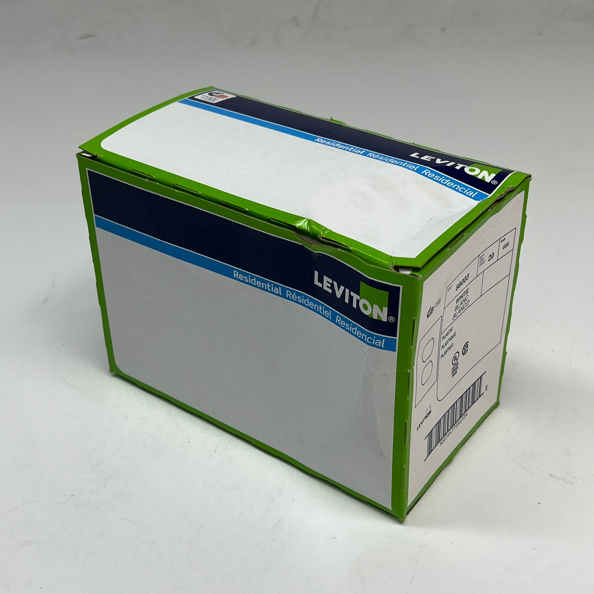 ZA@ LEVITON 1 Gang Duplex Receptacle Plate  White 88003