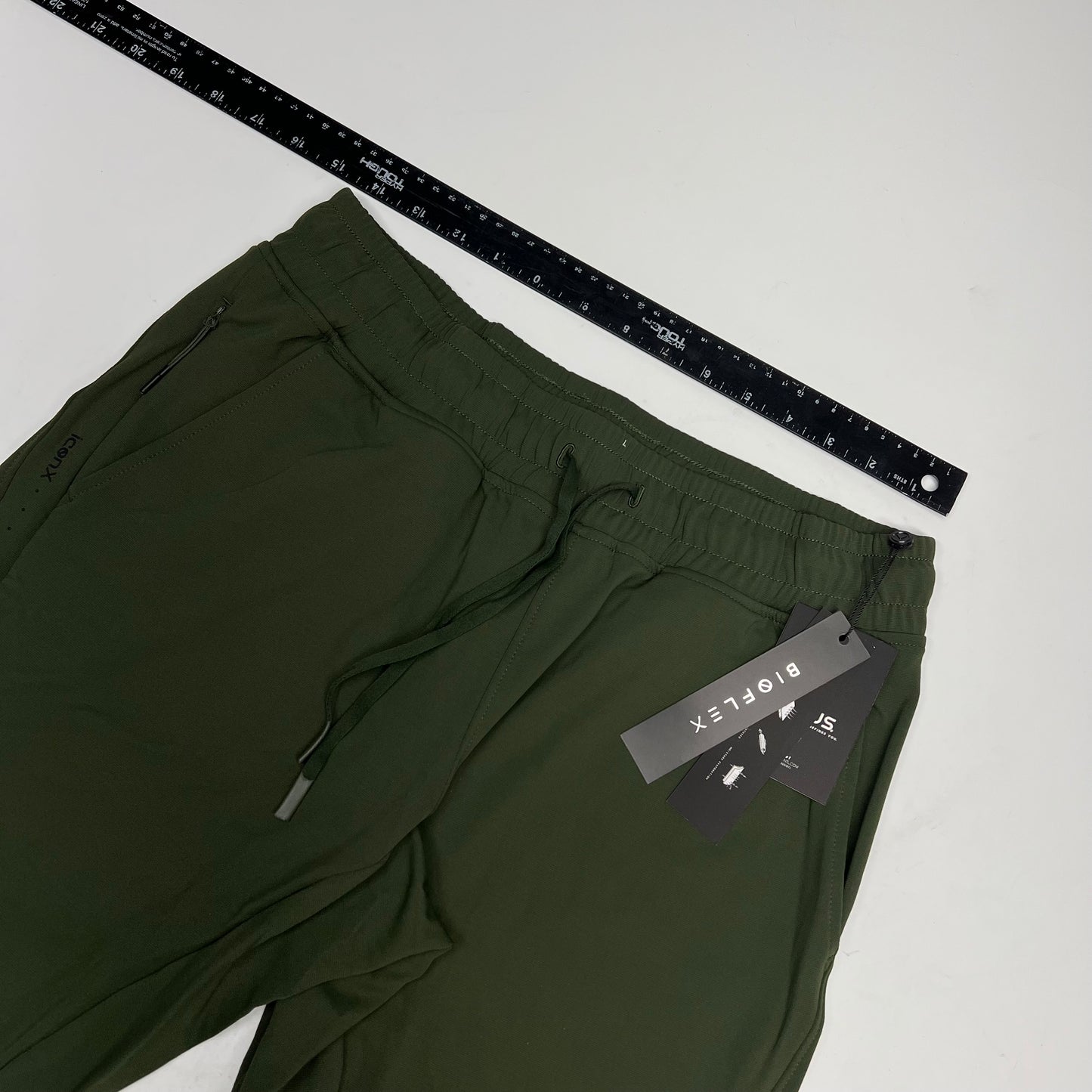 ICONX Drawstring Joggers Biofleece Construction Men's Sz M Evergreen/Black
