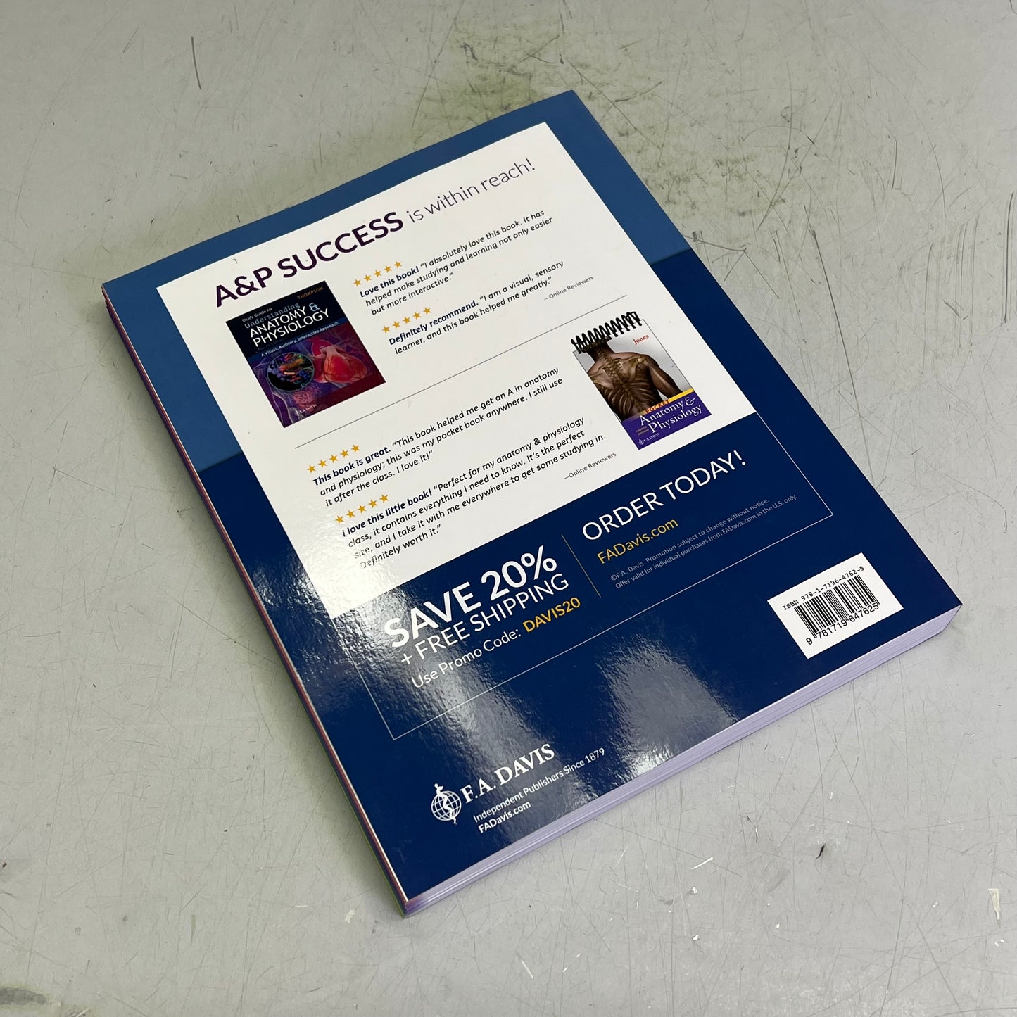 UNDERSTANDING ANATOMY & PHYSIOLOGY 4th Edition Paperback Book F.A. DAVIS