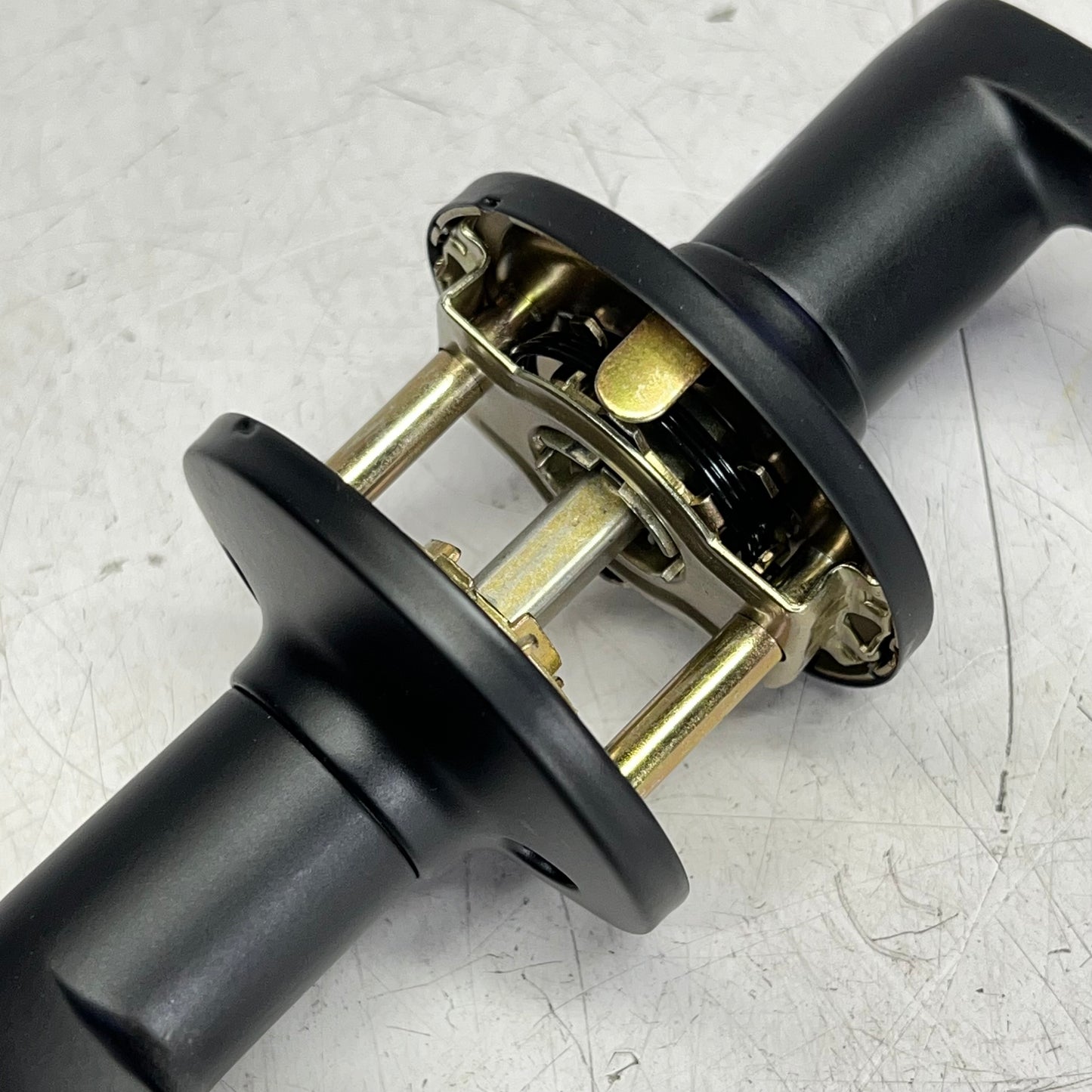 KWIKSET Safe Lock Layton Passage Lever Adjust Backset Matte Black 9SL10000-121