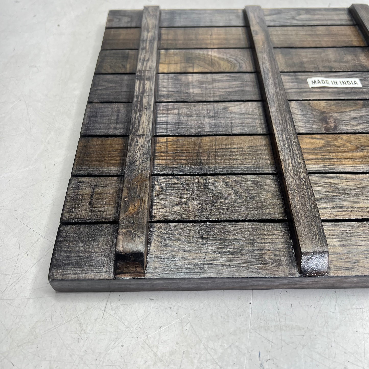 STEELITE  Fusion Slatted Shelf Dw Haber Buffet 14" X 14" Ash Grey DWFBWD1414SAG