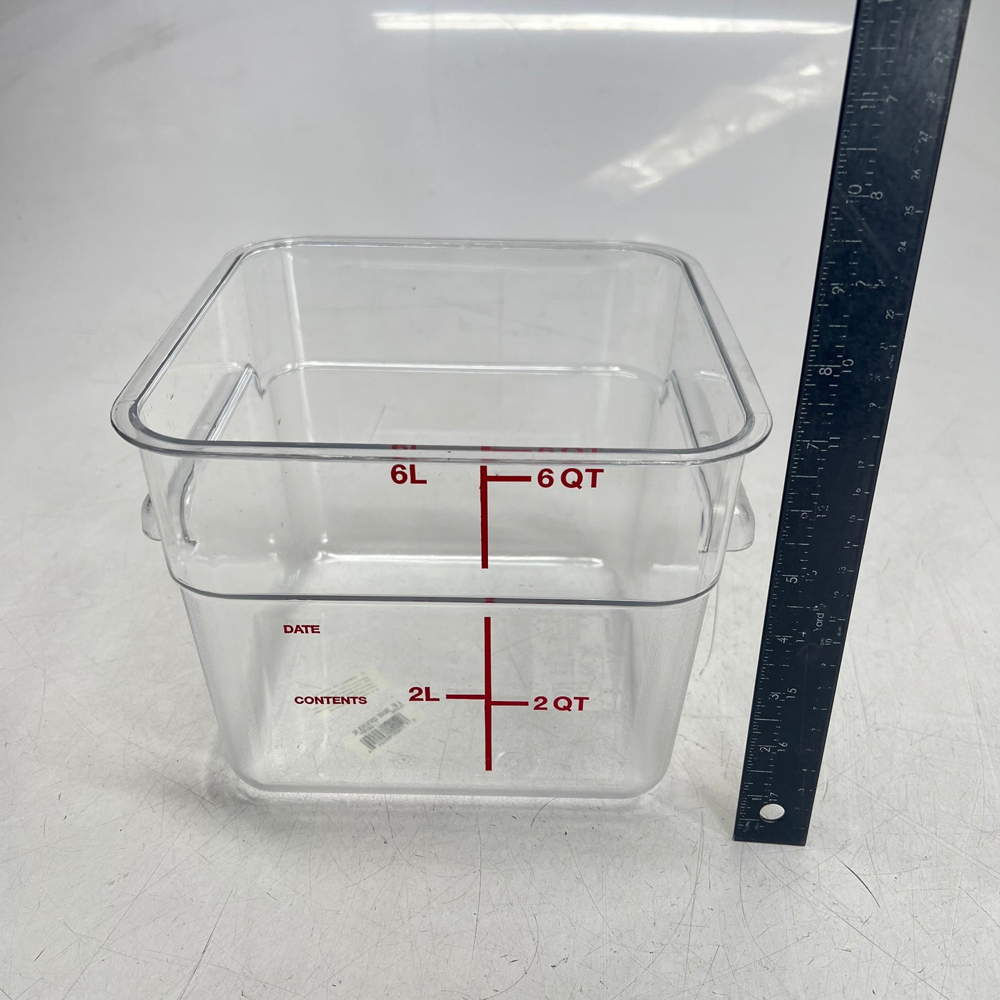 CARLISLE  (SET OF 6) Squares Polycarbonate Food Storage Container  6 qt 1195207