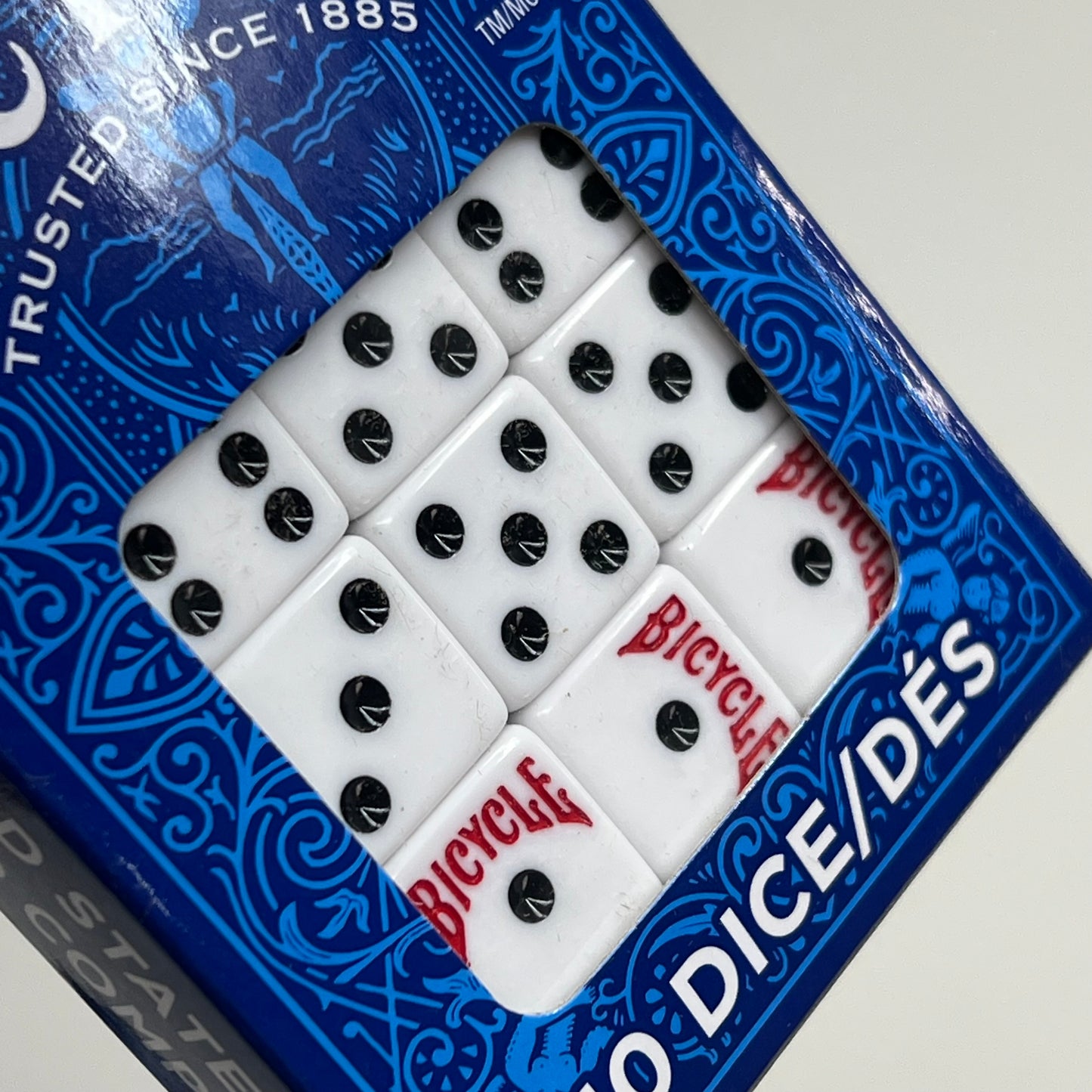 ZA@ BICYCLE (2 PACK, 10 EACH) Playing Rolling Dice 6 Sided Black/White