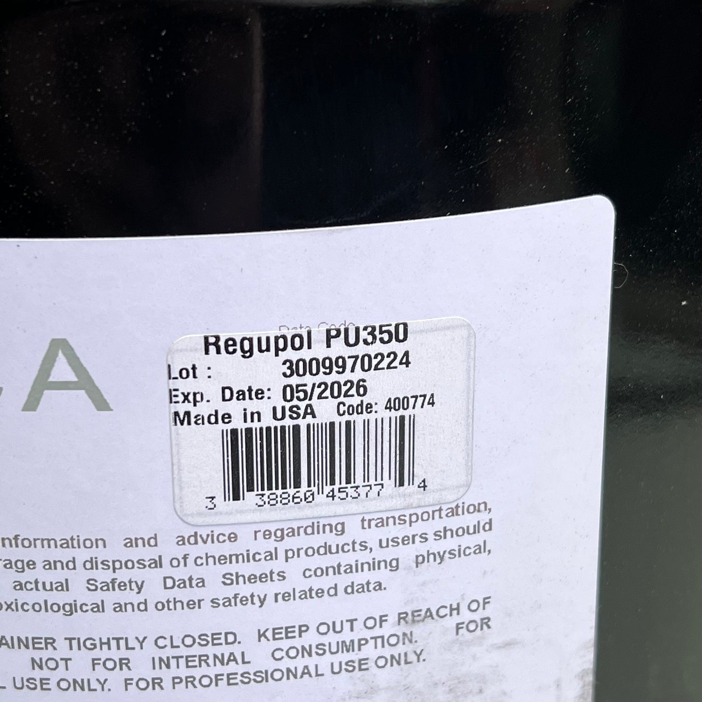 REGUPOL Premium Polyurethane Rubber Flooring Adhesive Made In USA 5 Gal PU350