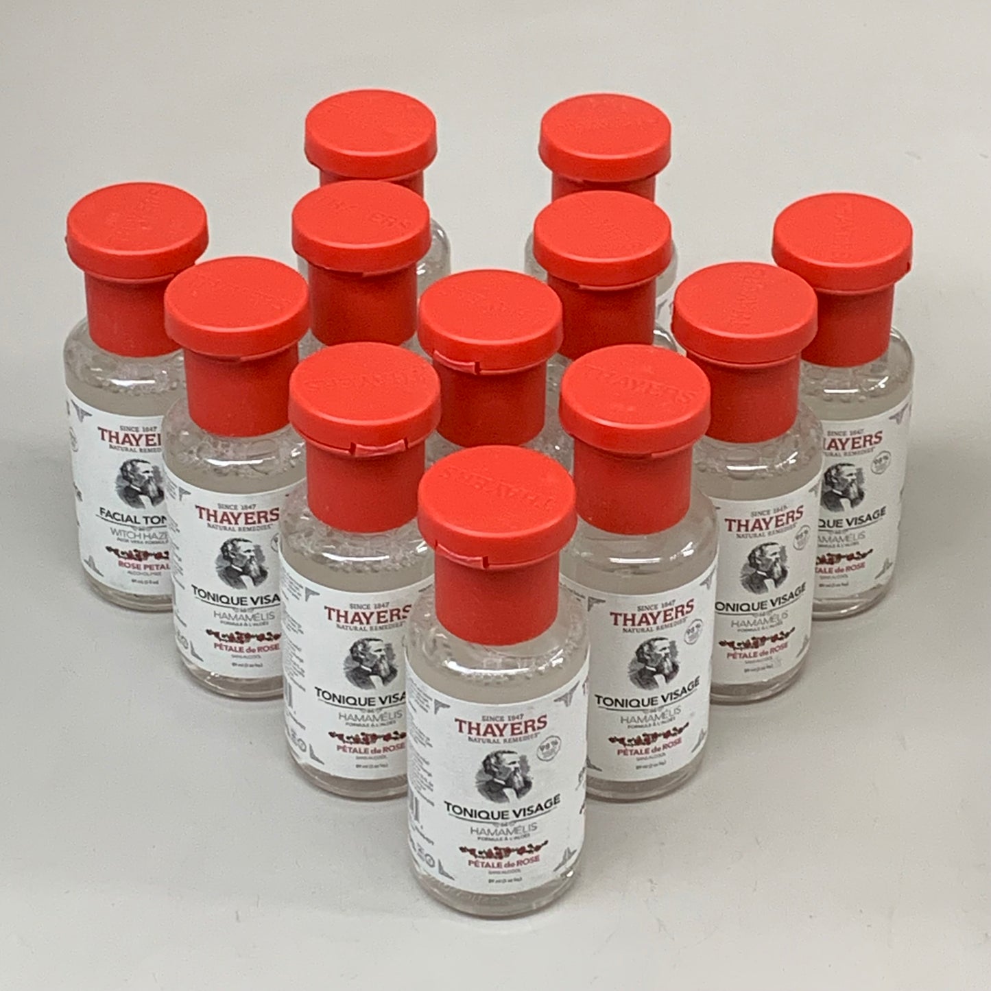 THAYERS (12 PACK) Alcohol-Free Witch Hazel Toner Rose Petal Scent  3 oz Clear K5019000