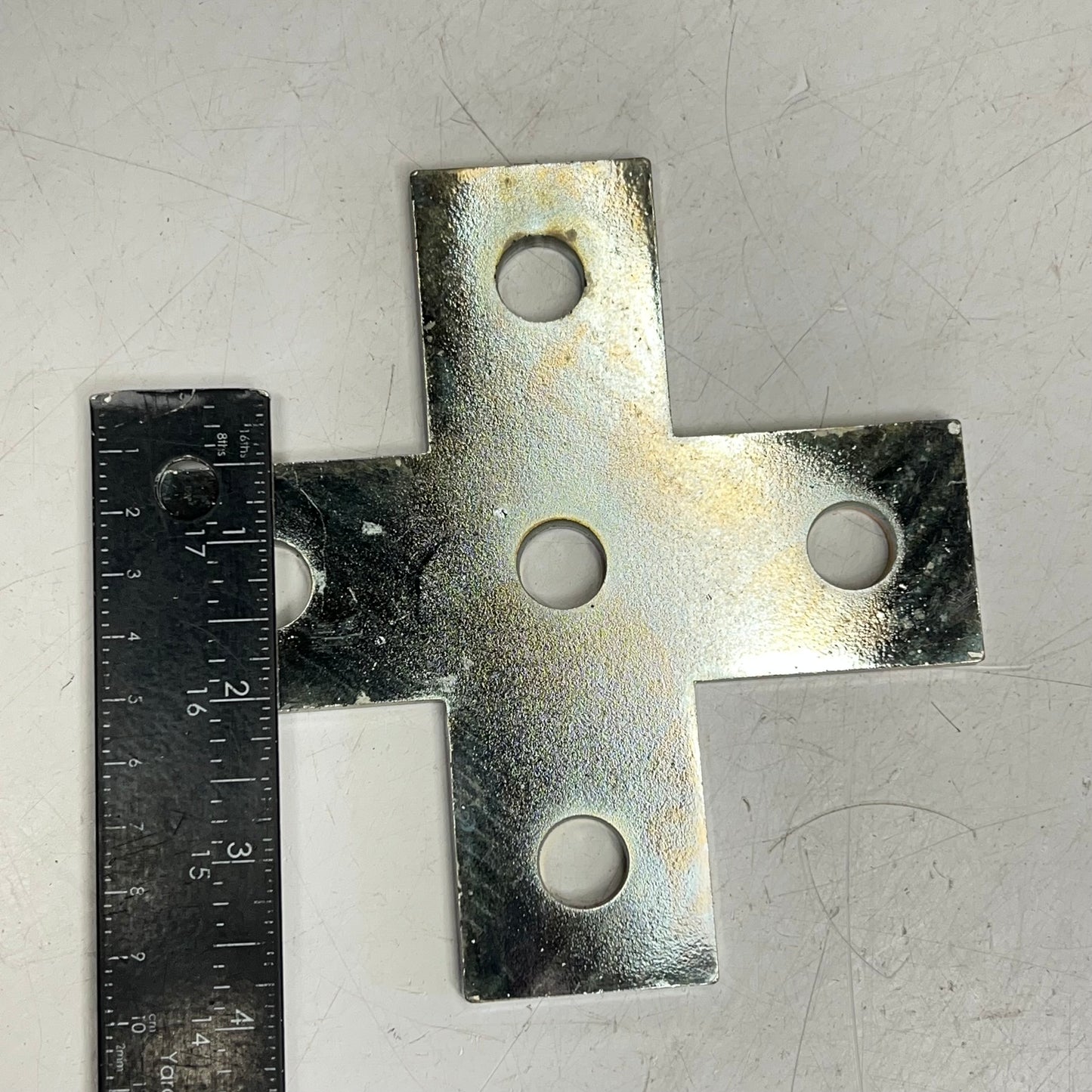 PHD MANUFACTURING (2 PACK) 5-hole Cross Plate 9/16″ 13/16″ 1-7/8” Silver 5040