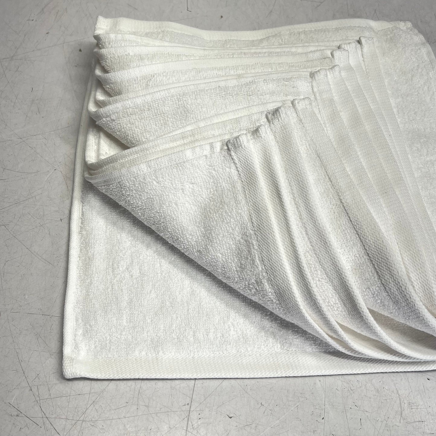 ZA@ WELSPUN (10 PACK) Hotel Wash Cloths Cotton 12 x 12 White 887719102245