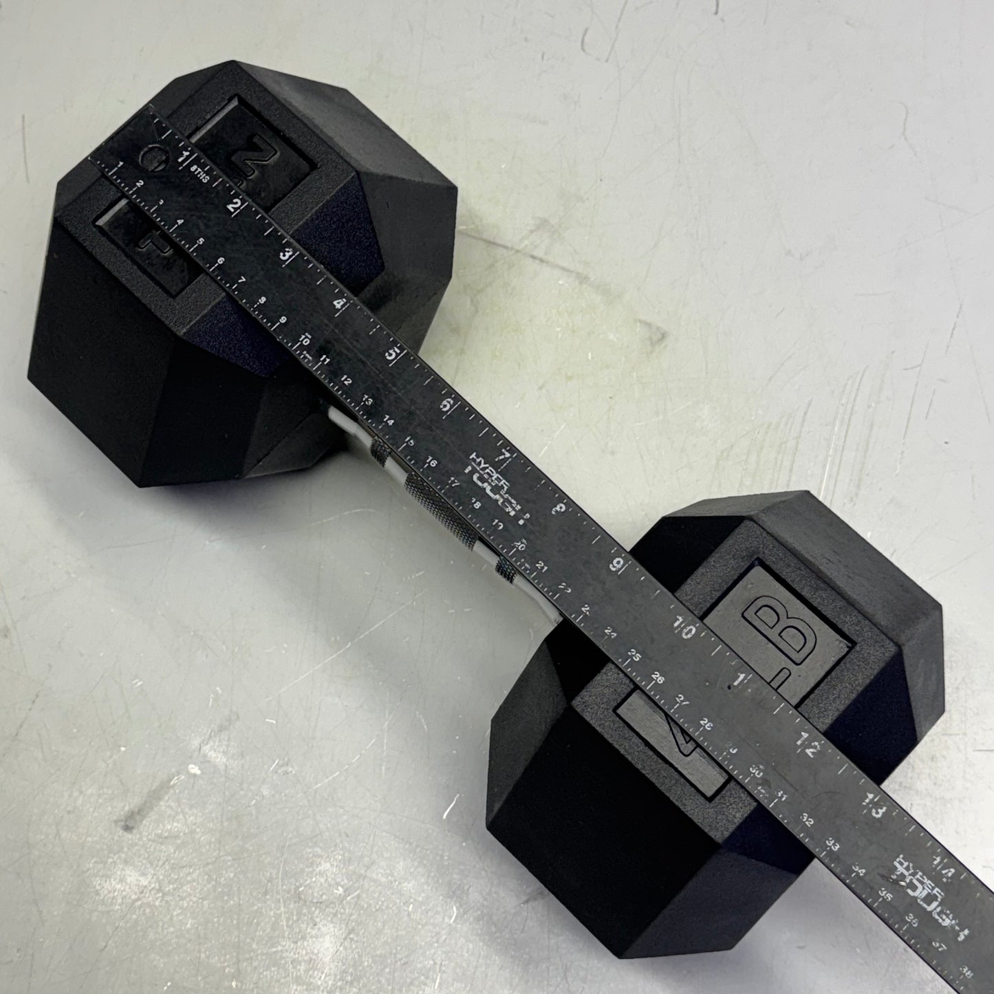 TITAN FITNESS (2 PACK) Black Rubber Coated Hex Dumbbell Single 40lb HEXDBB_40