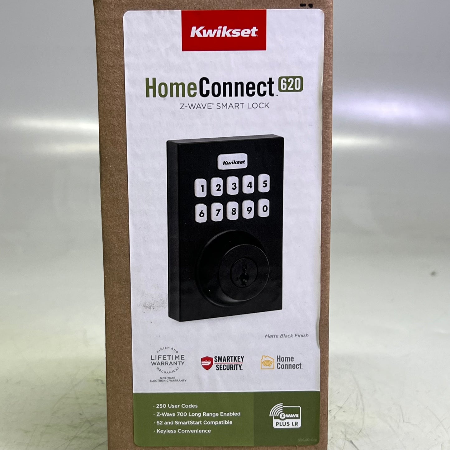 KWIKSET Home Connect 620 Contemporary Keypad Smart Lock with Z-Wave 700 Long Range 98935-007