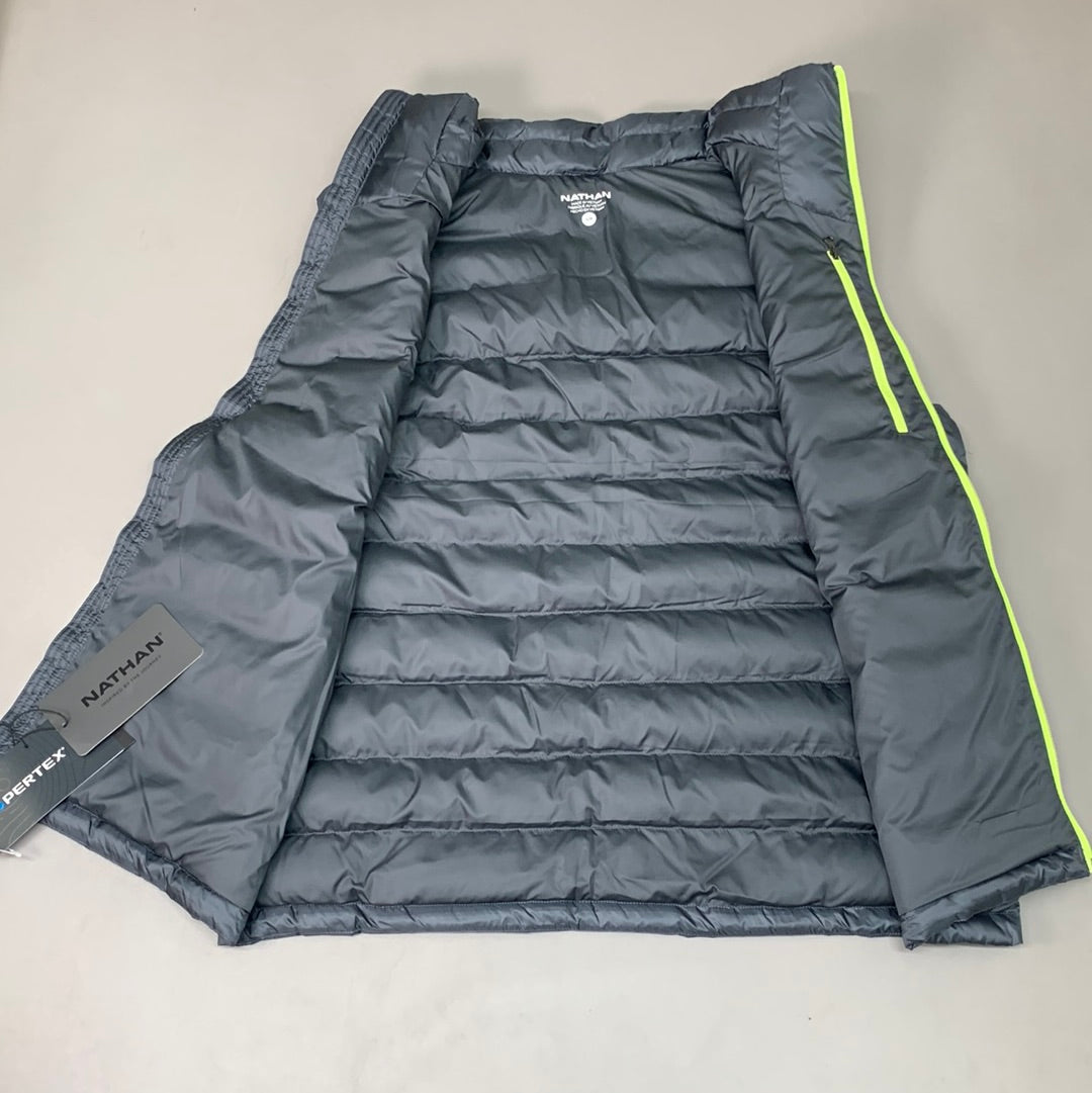 NATHAN Puffer Vest Pertex Running Men's L Dark Charcoal NS50560-80078-L (New)