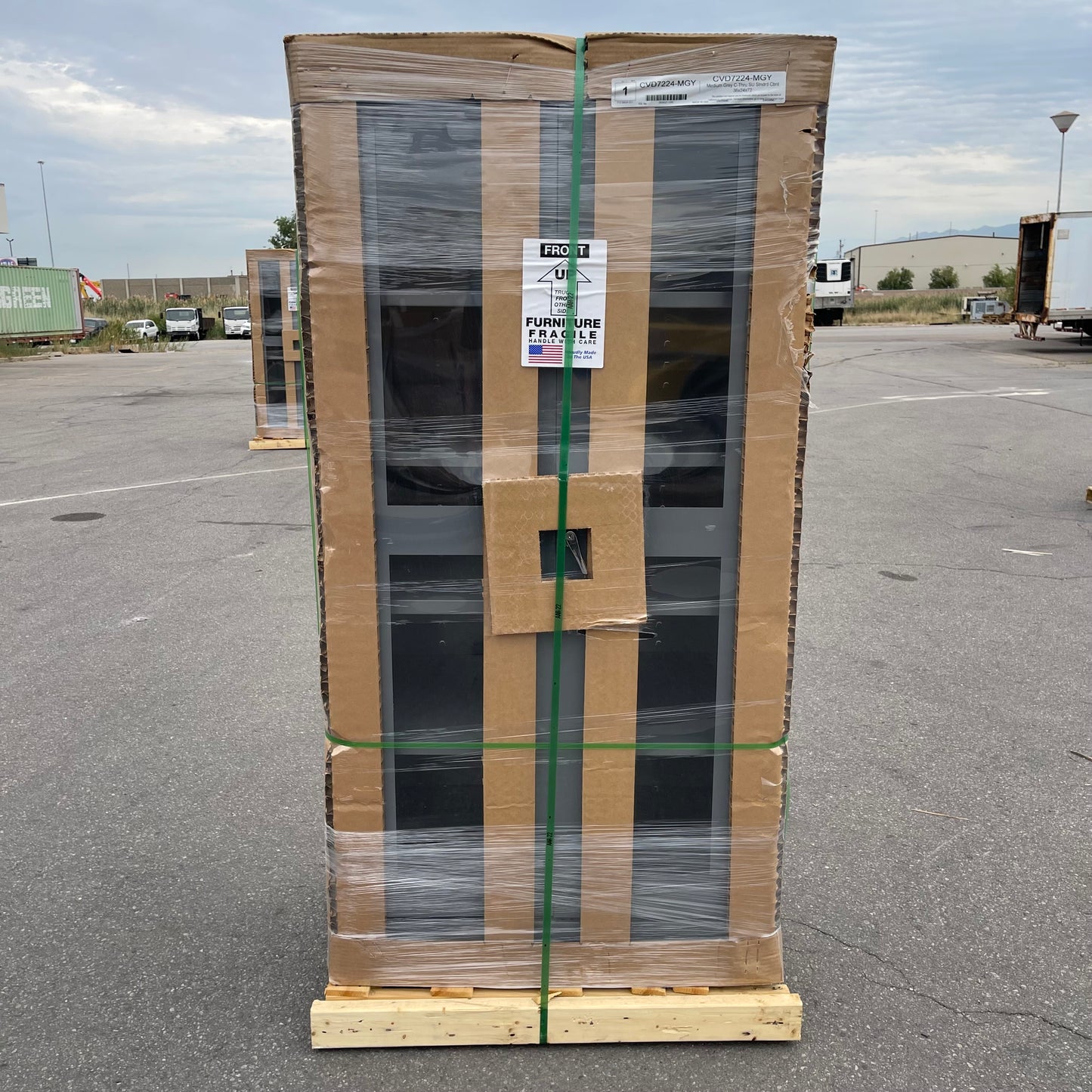 TENNSCO C-Thru Standard Storage Cabinet 24"x36"x72" Grey CVD7224-MGY