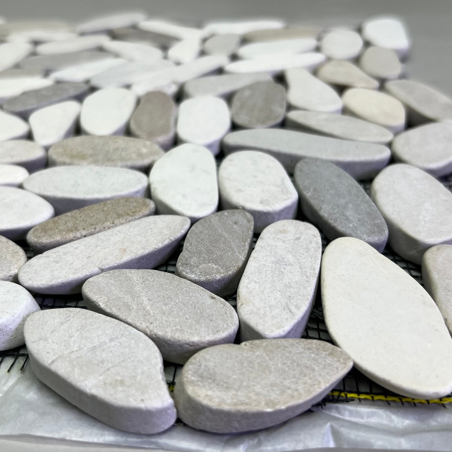 Natural Stone Tile (11 Pcs) 12" x 12" White/Beige Matt GAMI36