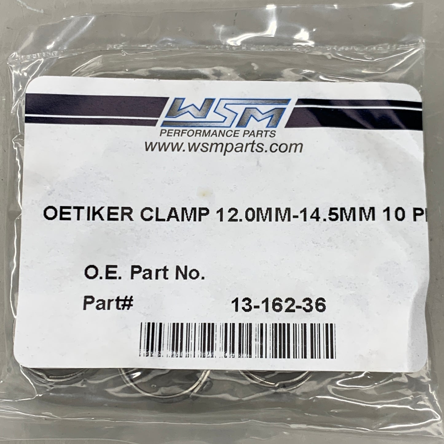 WSM Set of 2-10 PACKS Oetiker Clamp 12.0MM-14.5MM Silver 13-162-36