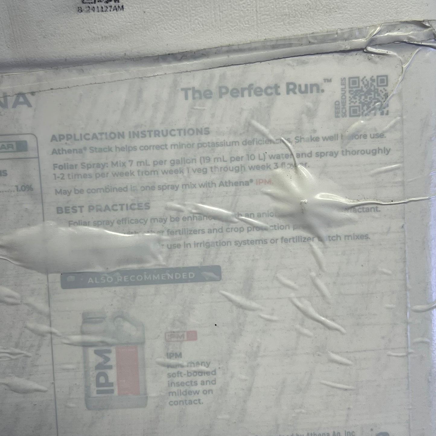 ATHENA  Stack Bloom Enhancer 0-0-1 Natural Plant Nutrient 1 Gallon Clear LQ-STK