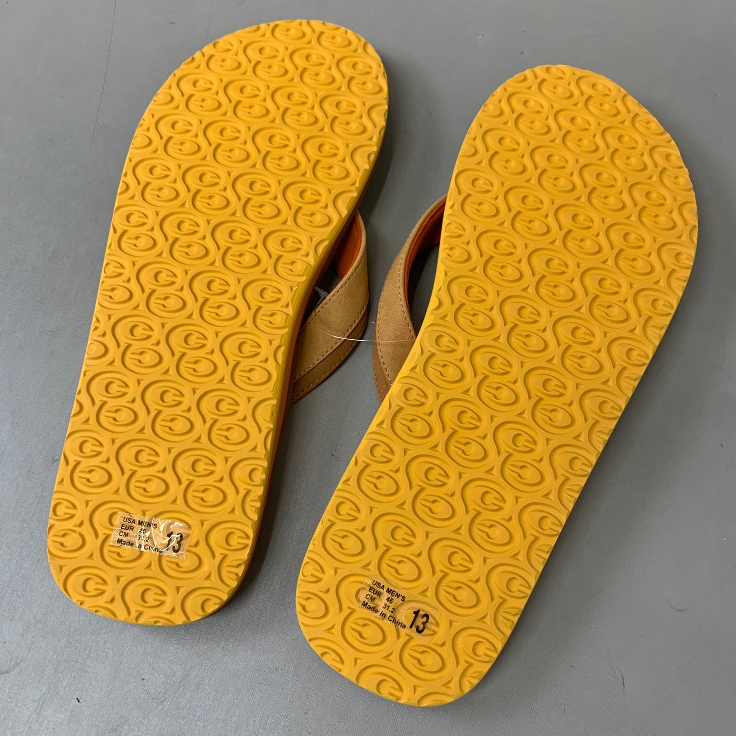 COBIAN Foamie Full Arch Support Sandals Men's Sz 13, 46 Eu Brown FAO25-200-13