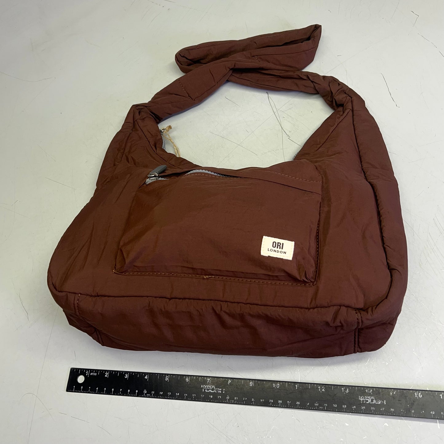 ORI LONDON Belsize Bag Made From Talson Material Medium Chocolate BELSMTCHO