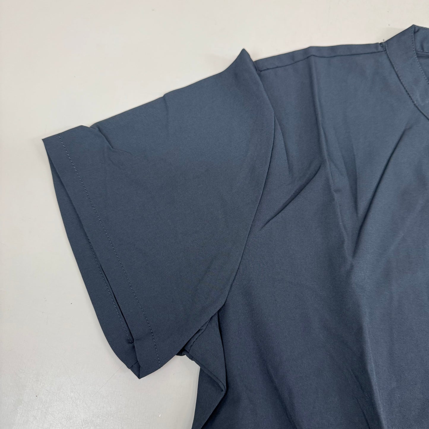 GREEN TOWN 4 Flex Scrubs Jumpsuit Cinch In Waist Women's Sz L Pewter GFX-023AST