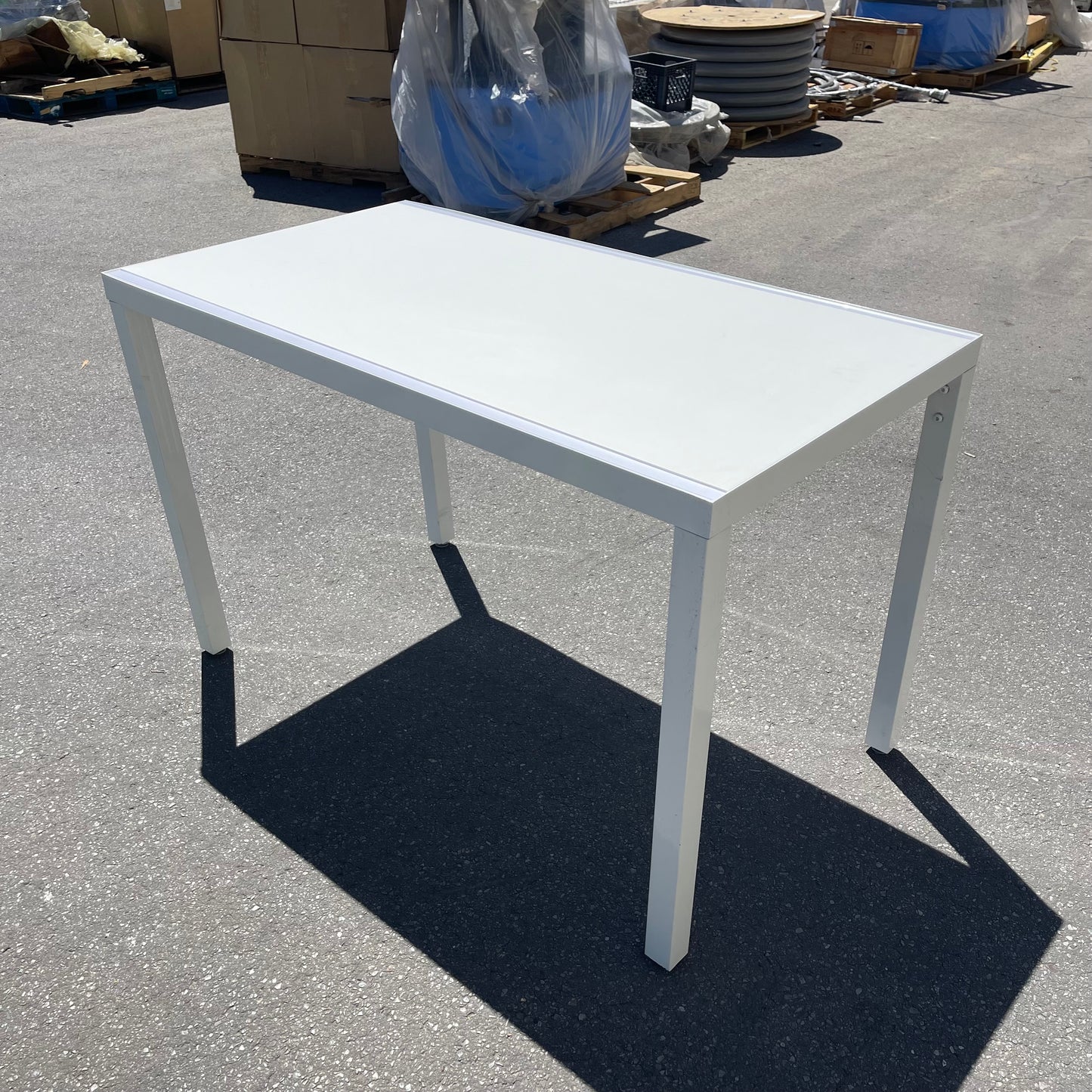 ZA@ CHANDLER Nesting Table White 54"x34"x30" WF3966 (AS-IS)