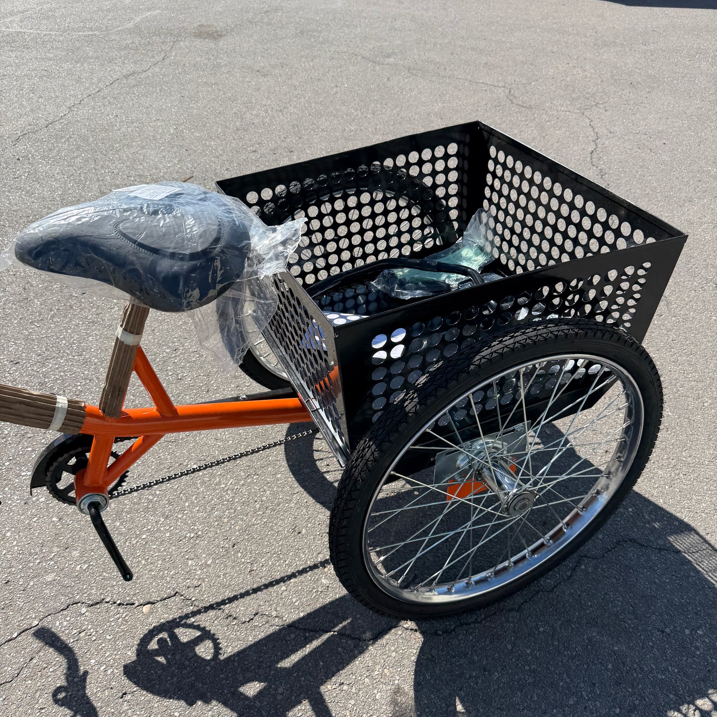 WORKSMAN M2020-CB Mover Industrial Cargo Tricycle 20” Orange w/ M13970 Basket