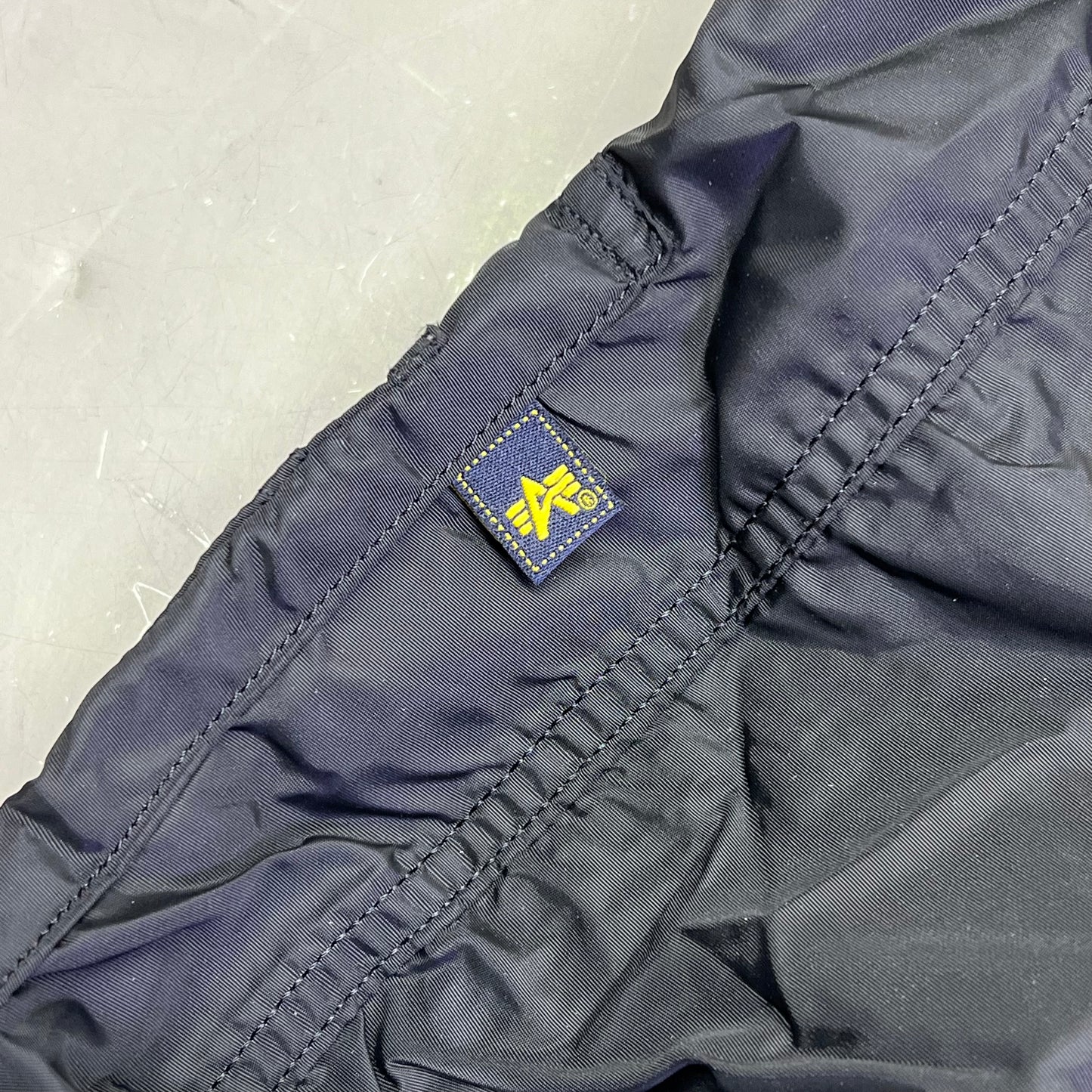 ALPHA INDUSTRIES  Bomber Jacket Orange Lined Unisex Sz XS Black (Pre-Owned)