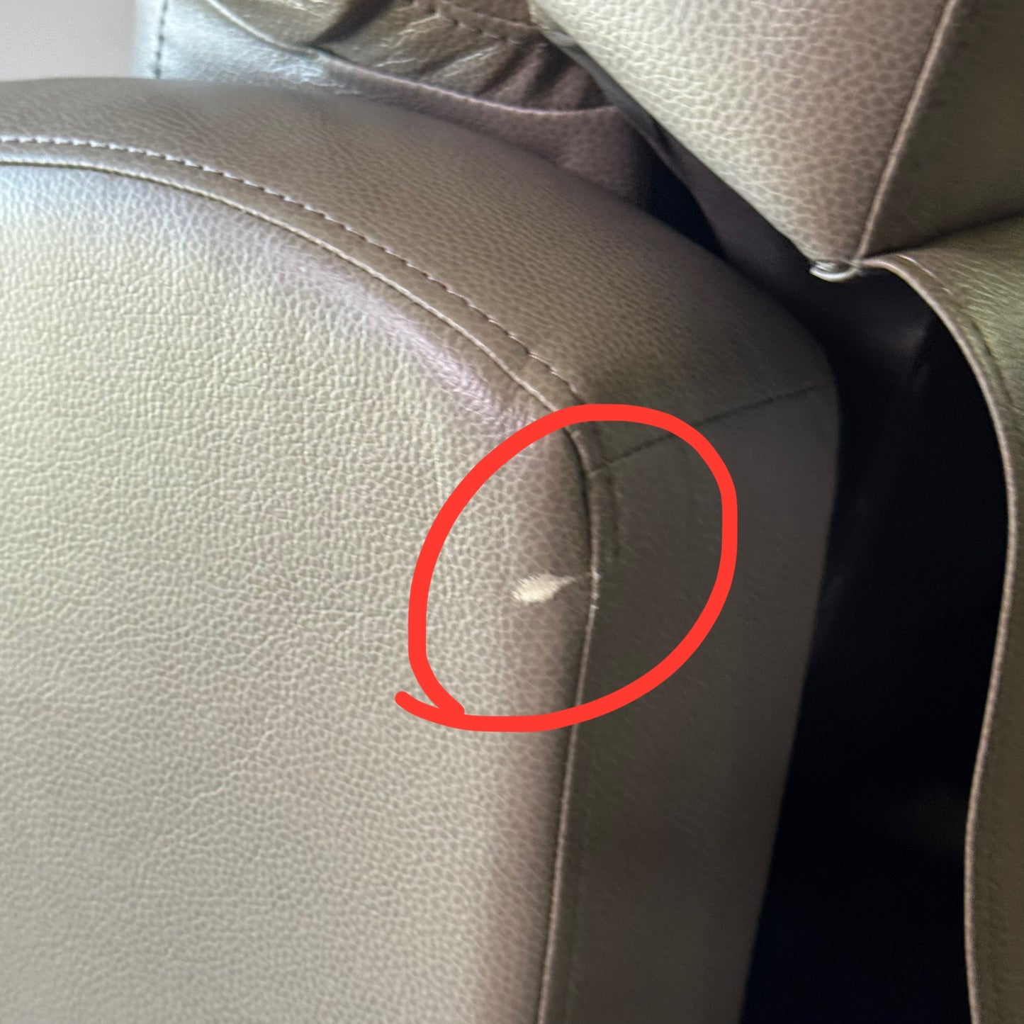 Modern Manual Recliner Chair Light Brown (New Other, Minor Damage)