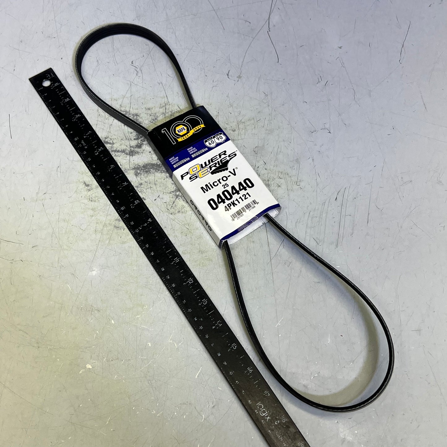 NAPA Power Series Micro-V Automotive Belt K04 9/16" x 44 5/8" Black 25040440