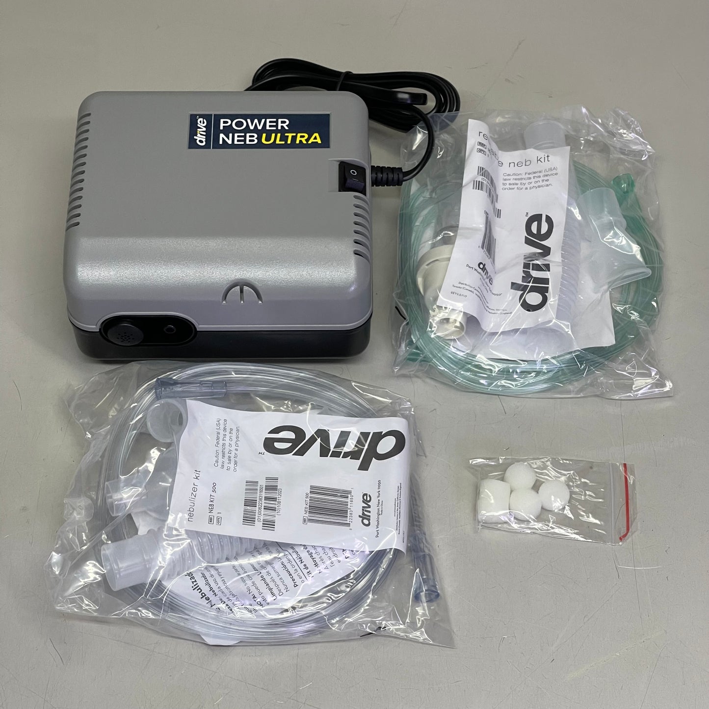 ZA@ DRIVE Power Neb Ultra Compressor Nebulizer, Reusable & Disposable Neb Kits 18081