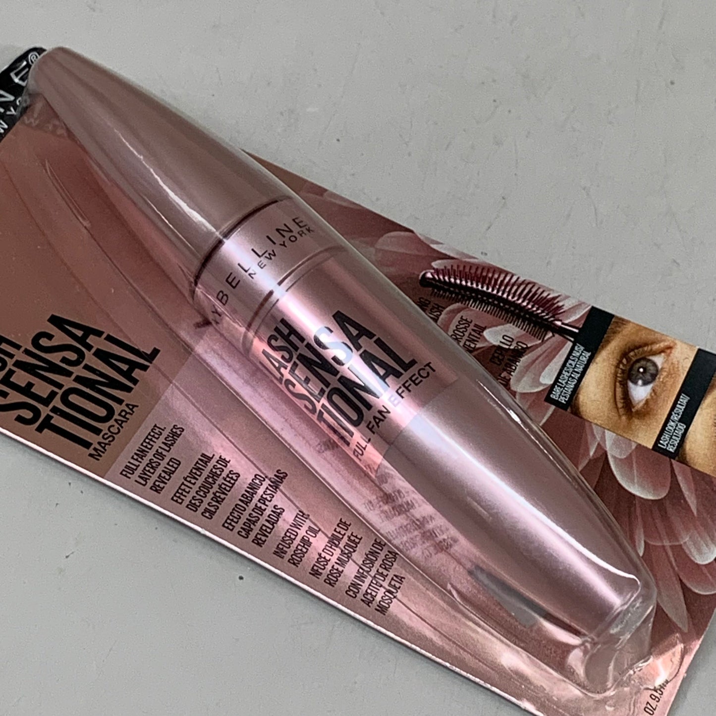 ZA@ MAYBELLINE (2 PACK) Lengthening Lash Sensational Mascara .32 Fl Oz Midnight Black As-is F