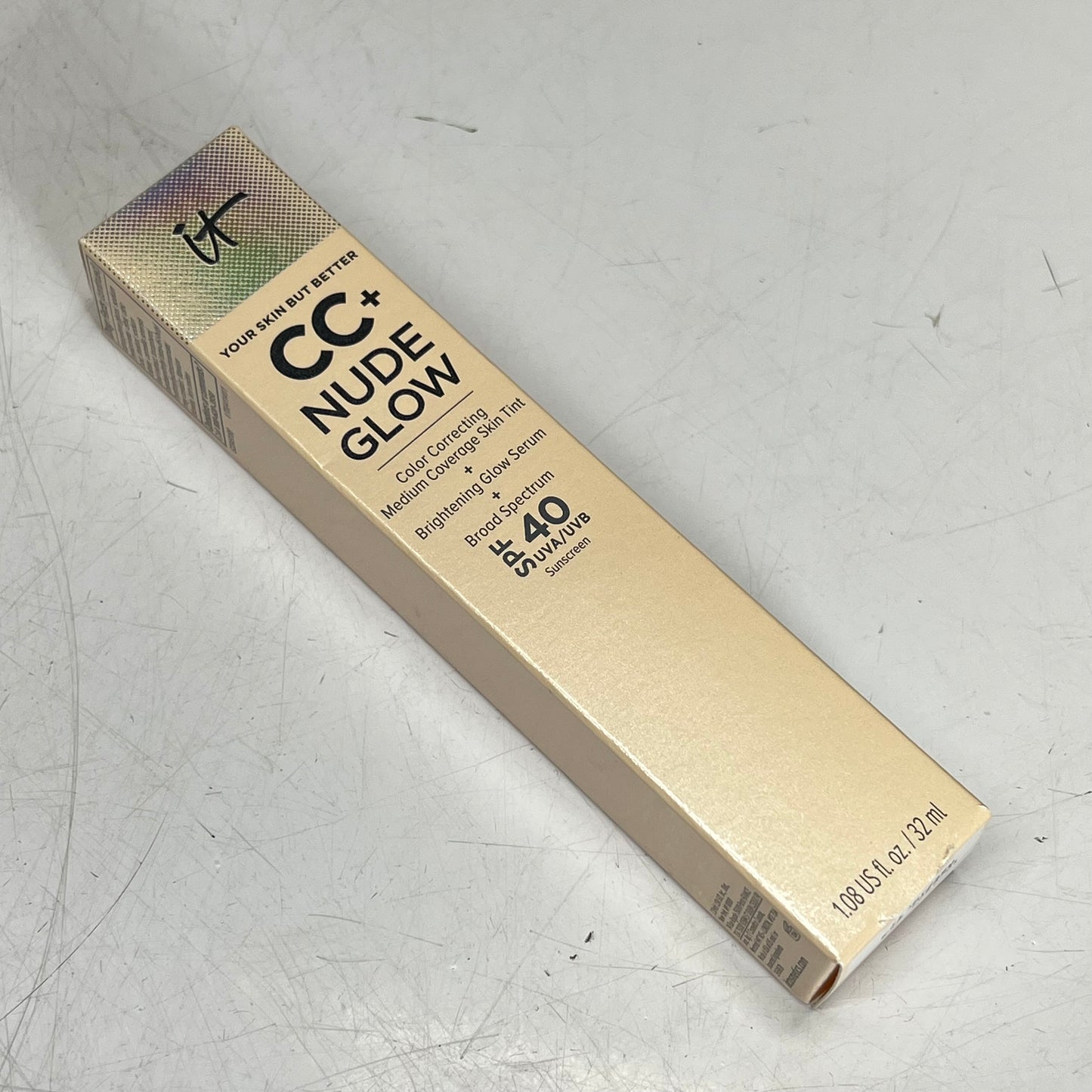 IT COSMETICS Cc+ Nude Glow Lightweight Foundation W/ Spf 40 1.08oz Light Medium