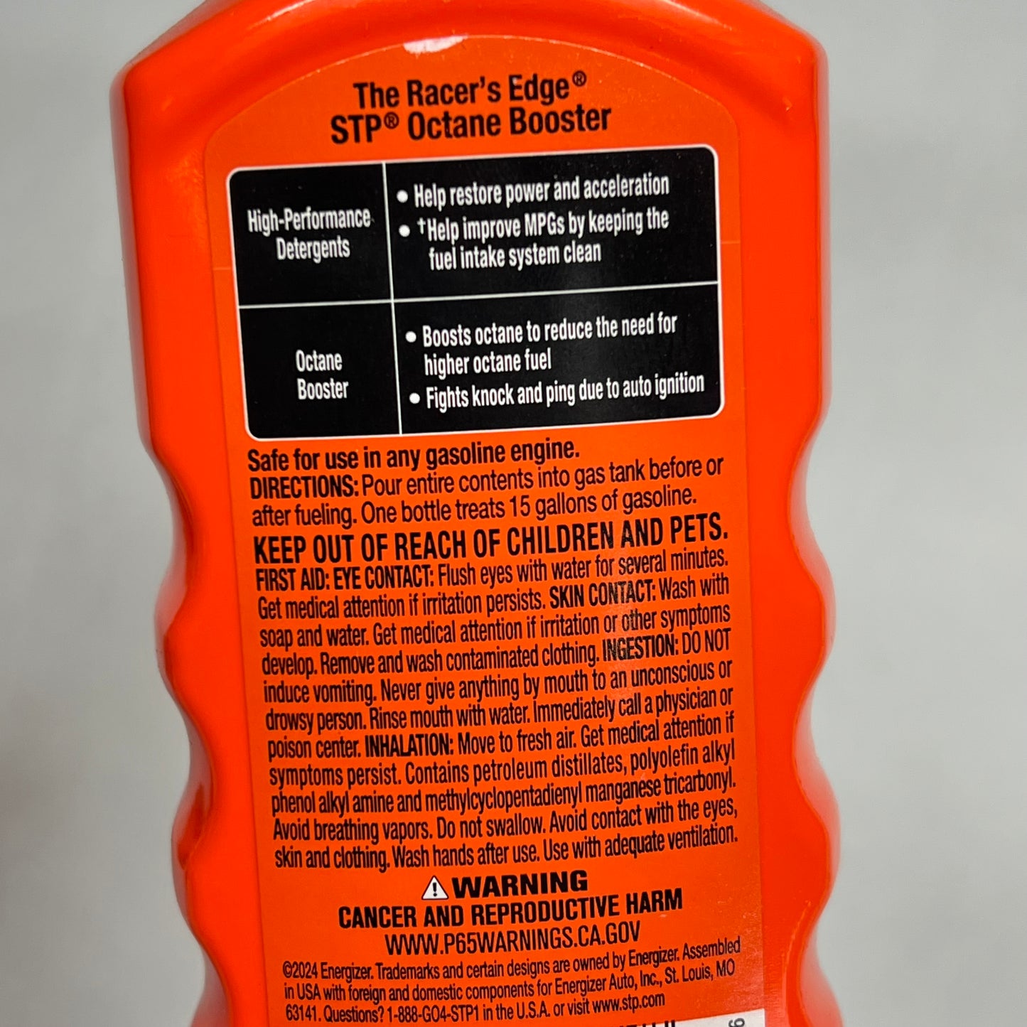 ZA@ STP (6 PACK) Octane Booster Restores Lost Power & Acceleration 2.25 fl oz  178275 A