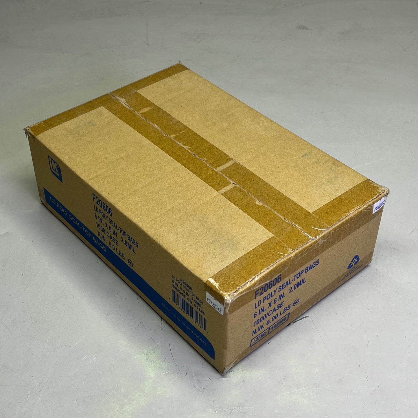 ELKAY PLASTICS (1000) LD Poly Seal-Top Bags 2.0mil 6in. x 6in F20606