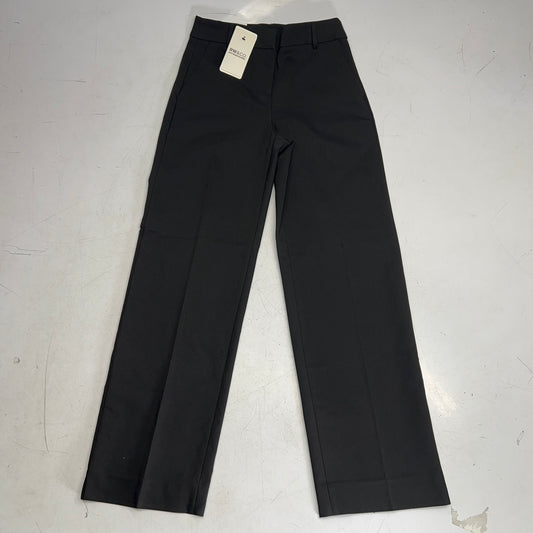 RW & CO Mid-rise Long Straight Leg Trousers  Women's Sz 2 Black 489621