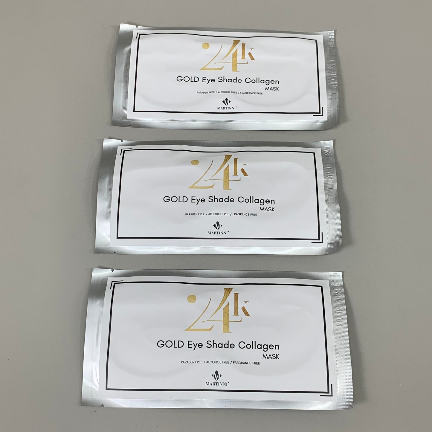 MARTINNI (3 PACK) 24K Gold Eye Shade Collagen Mask for Hydration & Radiance