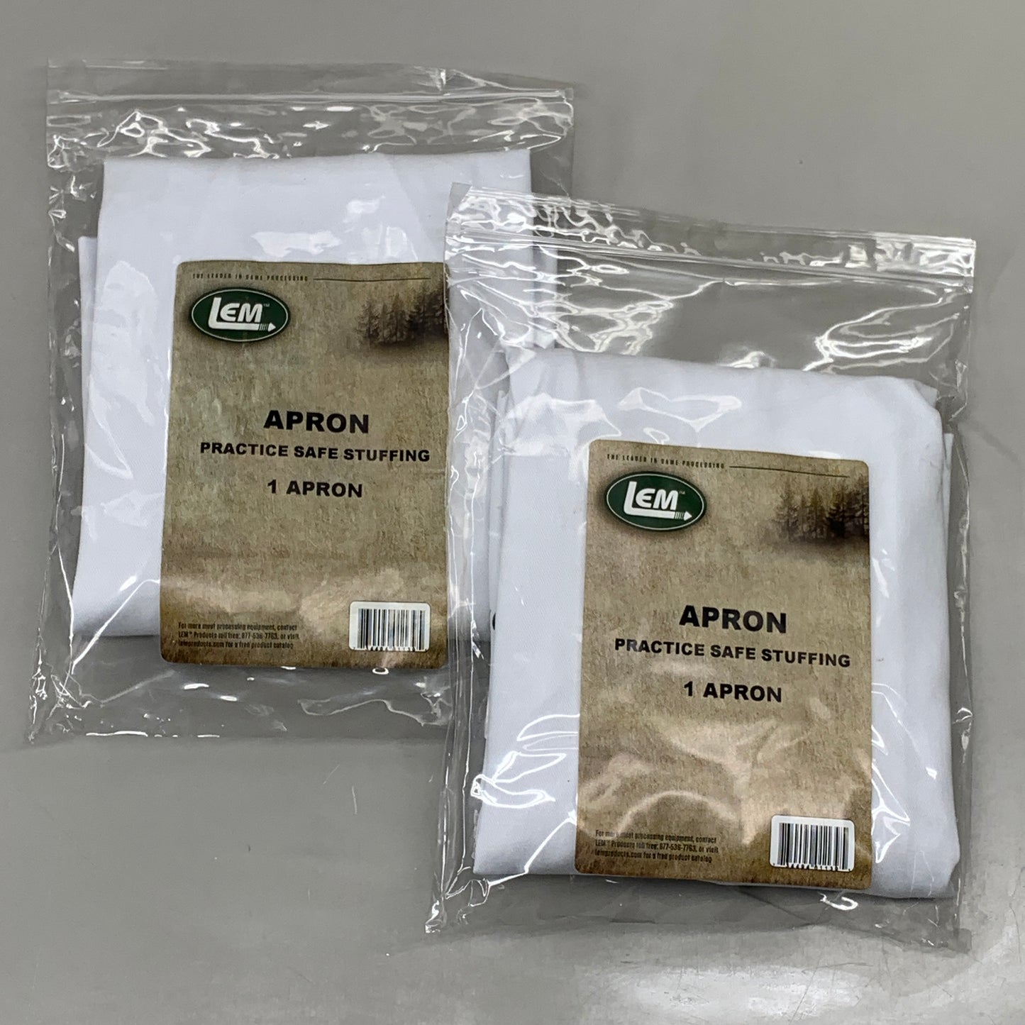 LEM (2 PACK) Apron Practice Safe Stuffing Please use a Casing Green & White 1139