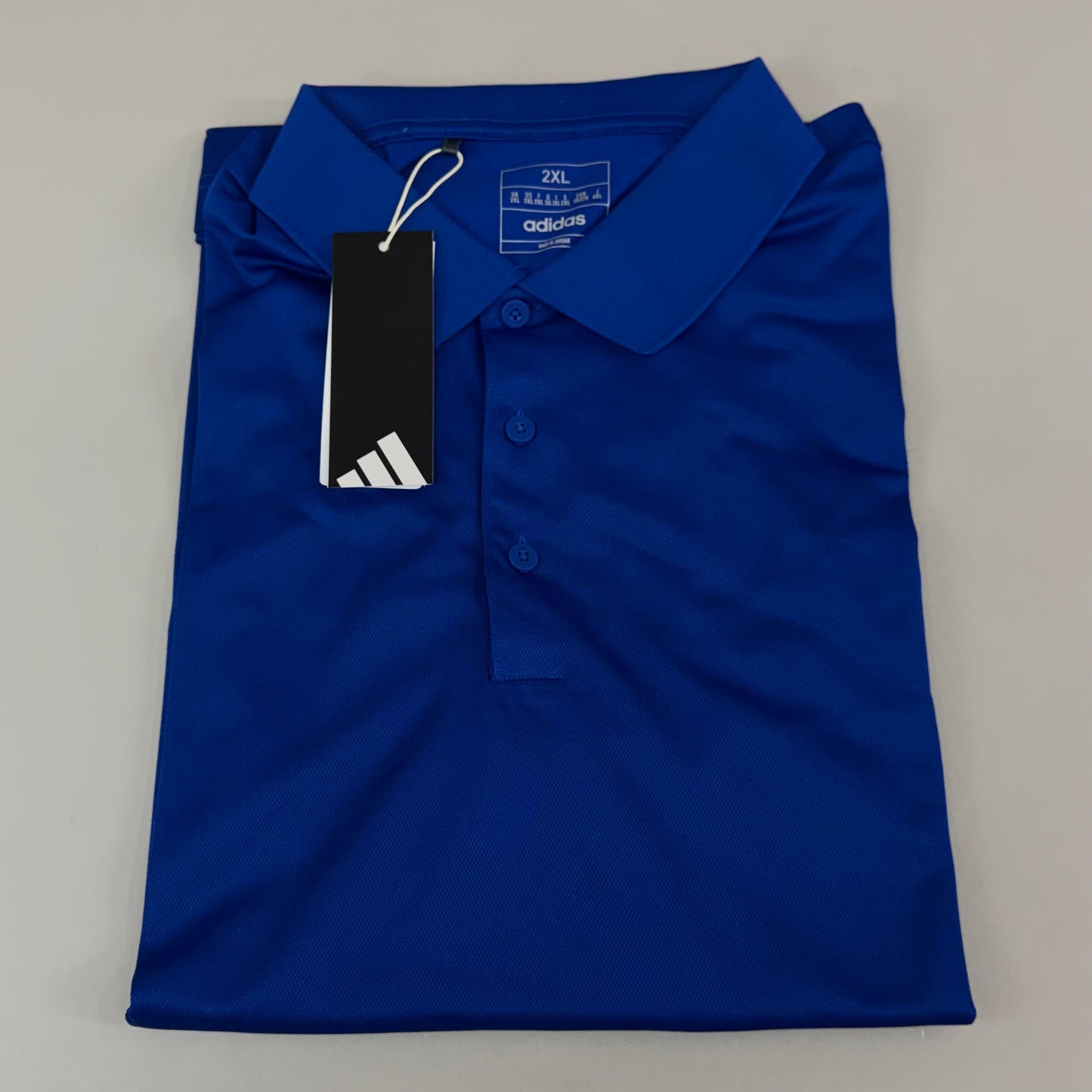 ADIDAS Basic Sport A430 Golf Polo Shirt men's SZ 2XL Collegiate Royal IB7348