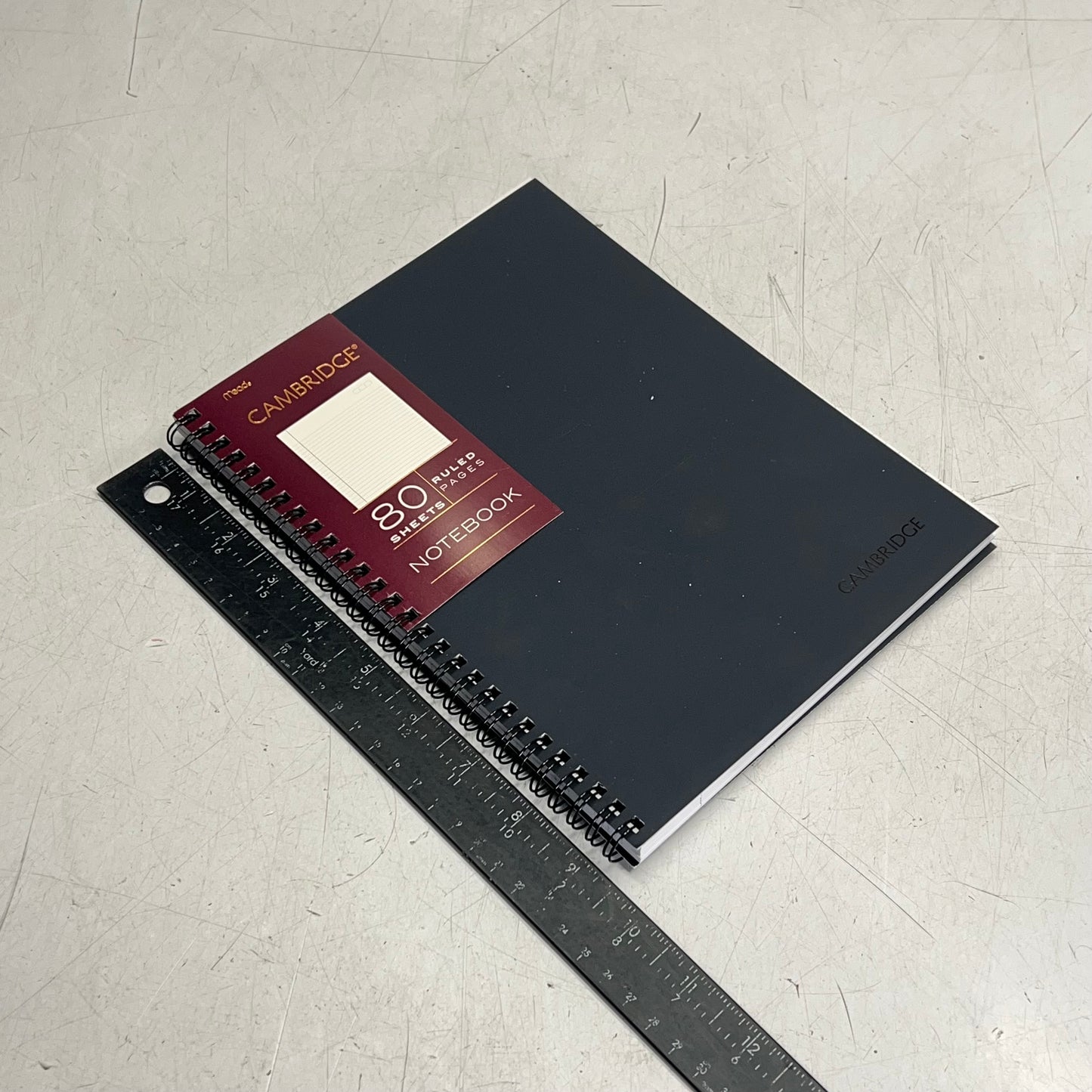 ZA@ MEAD (2 PACK, 80 SHEETS EACH) Wirebound Cambridge Notebook Ruled Pages Dark Grey 06672