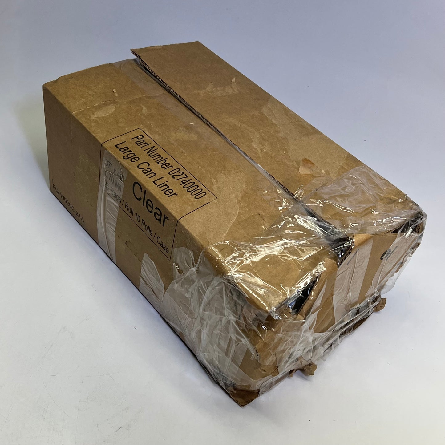 ZA@ BERRY GLOBAL INC Large Can Liner Clear (250 Bags) 37" X 46" Clear (Distressed Box)