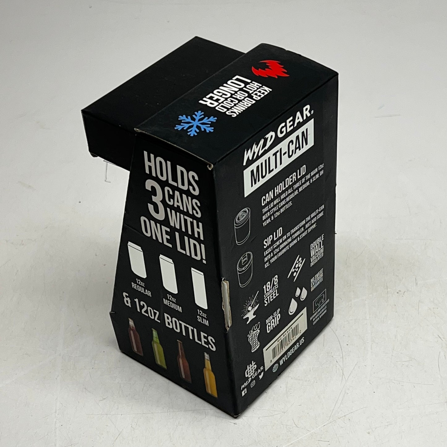 ZA@ WYLD GEAR Multi Can Cooler W/ Stone Arch Brewpub Company Logo  Any 12 oz Cans Black MC-BLACK