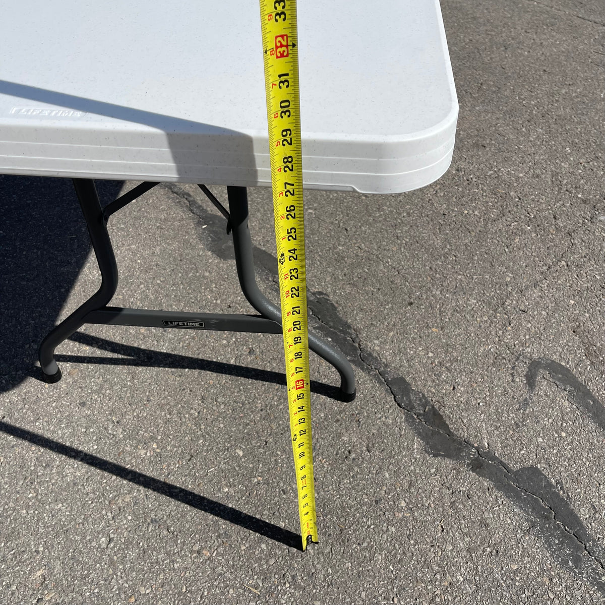 LIFETIME Rectangular Commercial Straight-folding Table 96"x30"