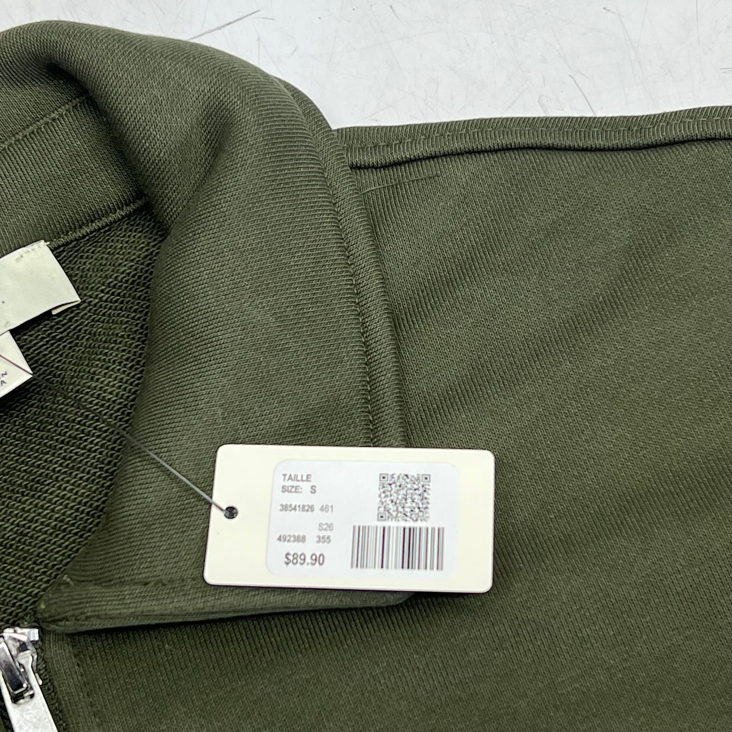 RW & CO Long-sleeve Quarter-zip Polo Sweater Men's Sz S Forest Green 492388